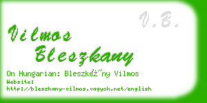 vilmos bleszkany business card